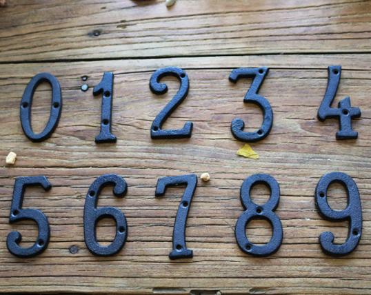 House Address Letters High Innovative Wrought Iron Numbers, Vintage Nail on Die Cast Mailbox Letters