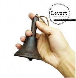 Cast Iron Ringing Hand Bell - Loud Metal Handheld Ring Tea Bell for Calling Attention and Assistance Buddhist Meditation Bell