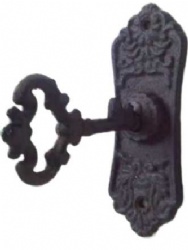 HUGE Cast Iron Antique Style RUSTIC Barn Handle Creative Key Pattern Gate Pull Shed Door Handles