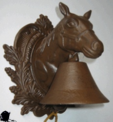 Vintage Shabby Chic Horse Doorbell Cast iron Doorbell