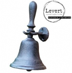 Loud Upstreet Outdoor Dinner Hand Bells Made of Cast Iron | Bracket Mounts Ring Bell to Both Indoor Outdoor Wall Surfaces