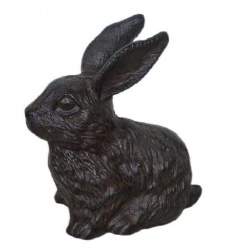 New Design Full Bodied Cast Iron Standing Bunny Rabbit Sculpture Garden Figure