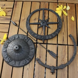 Vintage Armillary Style Cast Iron Garden Sundial