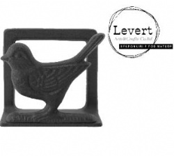 Vintage Cutout Bird Design Black Metal Desktop Letter Holder, Table Holder for Paper, Tissue, Napkin